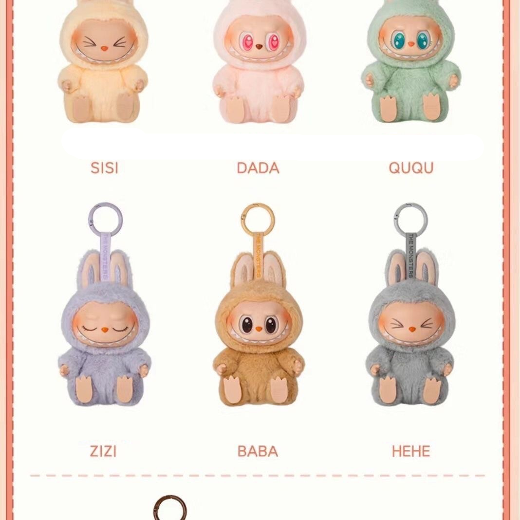 V2 POPMART LABUBU Sitting Party Vinyl Plush Keychain Series - 15 - 17cm Figure