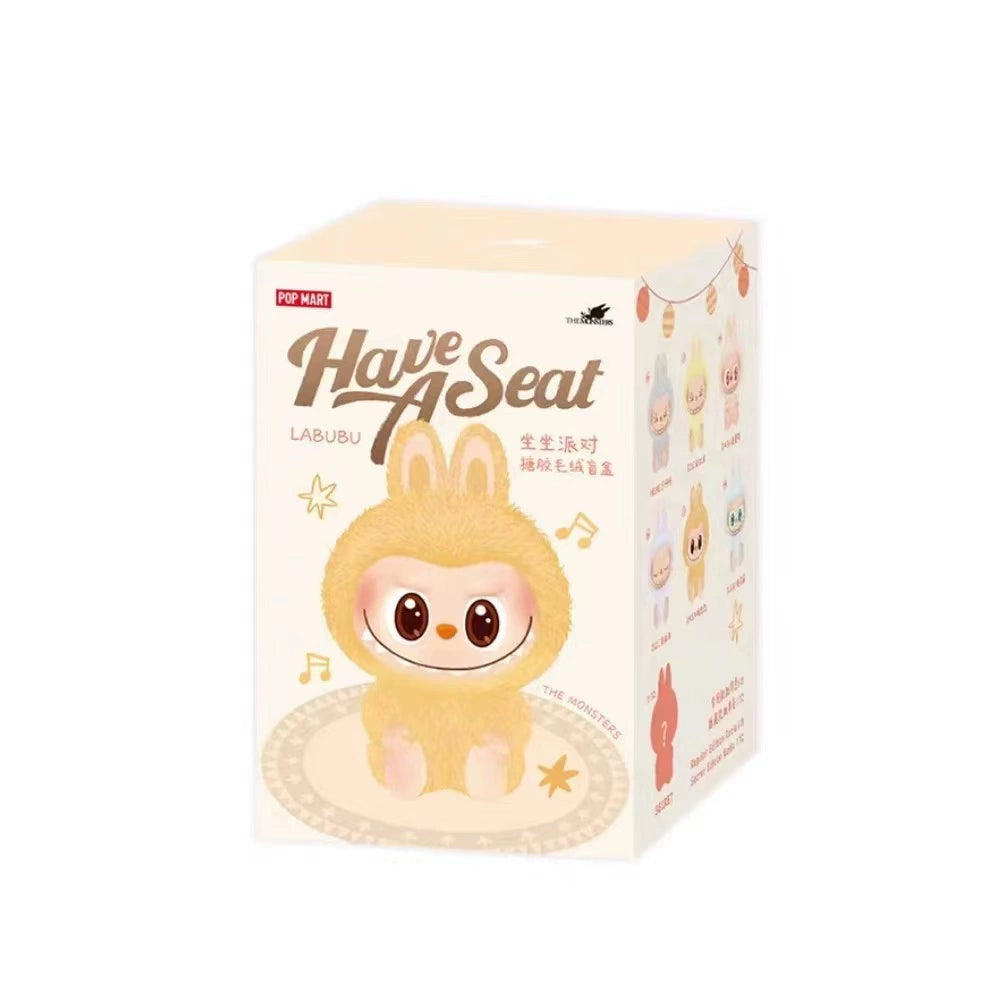 V2 POPMART LABUBU Sitting Party Vinyl Plush Keychain Series - 15 - 17cm Figure